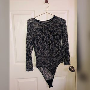 Lace see through body suit